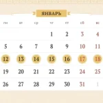 Календарь православных праздников с 12 по 18 января 2026 года. Инфографика
