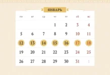 Календарь православных праздников с 12 по 18 января 2026 года. Инфографика